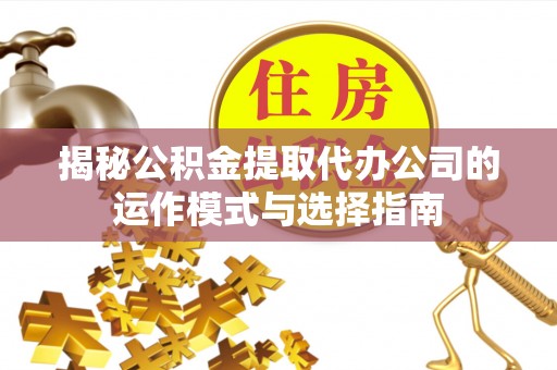 龙岩揭秘公积金提取代办公司的运作模式与选择指南
