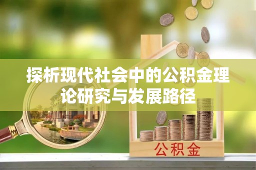 龙岩探析现代社会中的公积金理论研究与发展路径