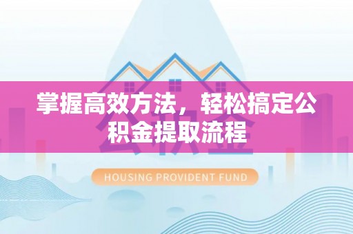 龙岩掌握高效方法，轻松搞定公积金提取流程
