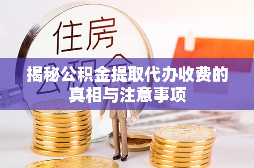 龙岩揭秘公积金提取代办收费的真相与注意事项