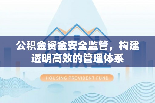 龙岩公积金资金安全监管，构建透明高效的管理体系