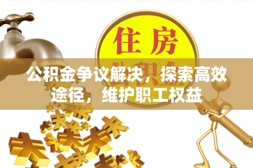 龙岩公积金争议解决，探索高效途径，维护职工权益