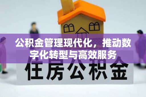 龙岩公积金管理现代化，推动数字化转型与高效服务
